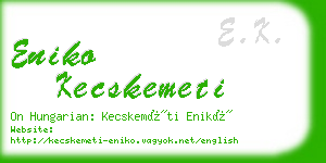 eniko kecskemeti business card